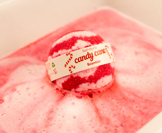 Candy Cane Bath Bomb
