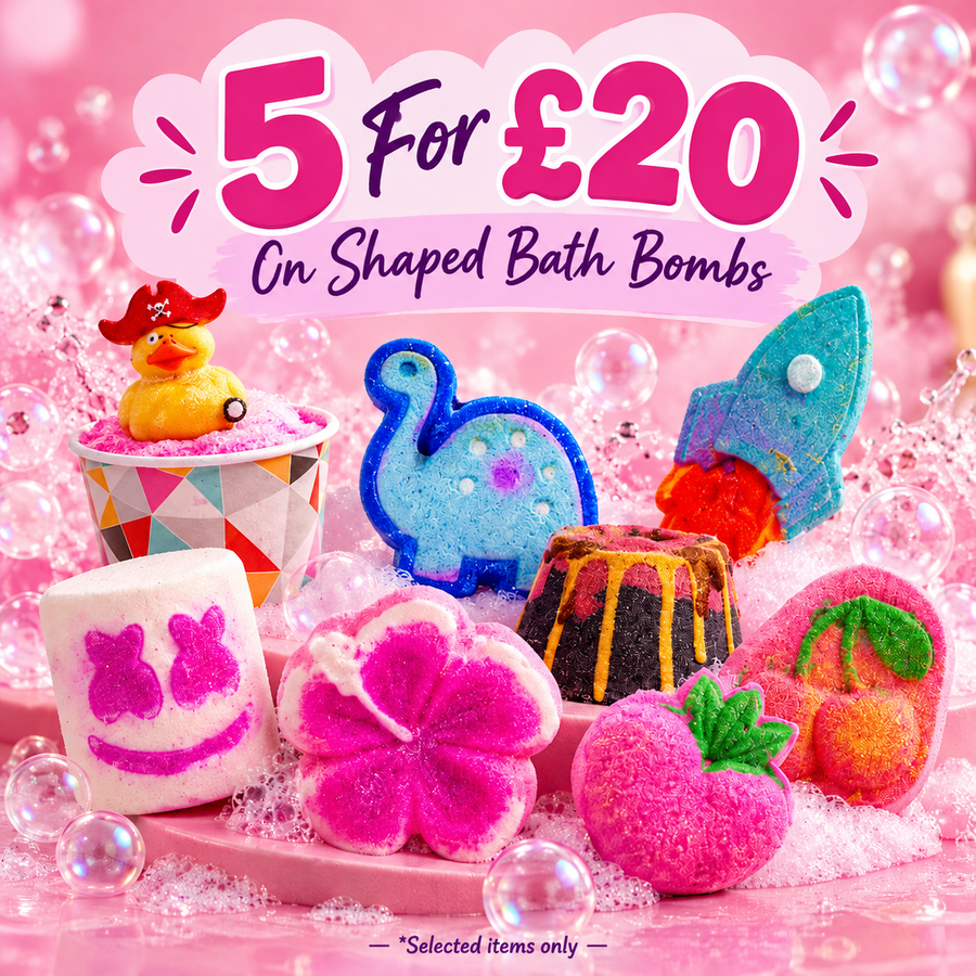 5 For £20 On Shaped Bath Bombs