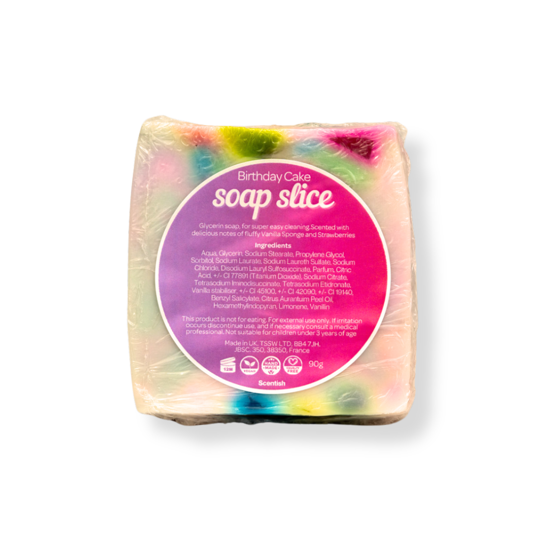 Birthday Cake Soap Slice