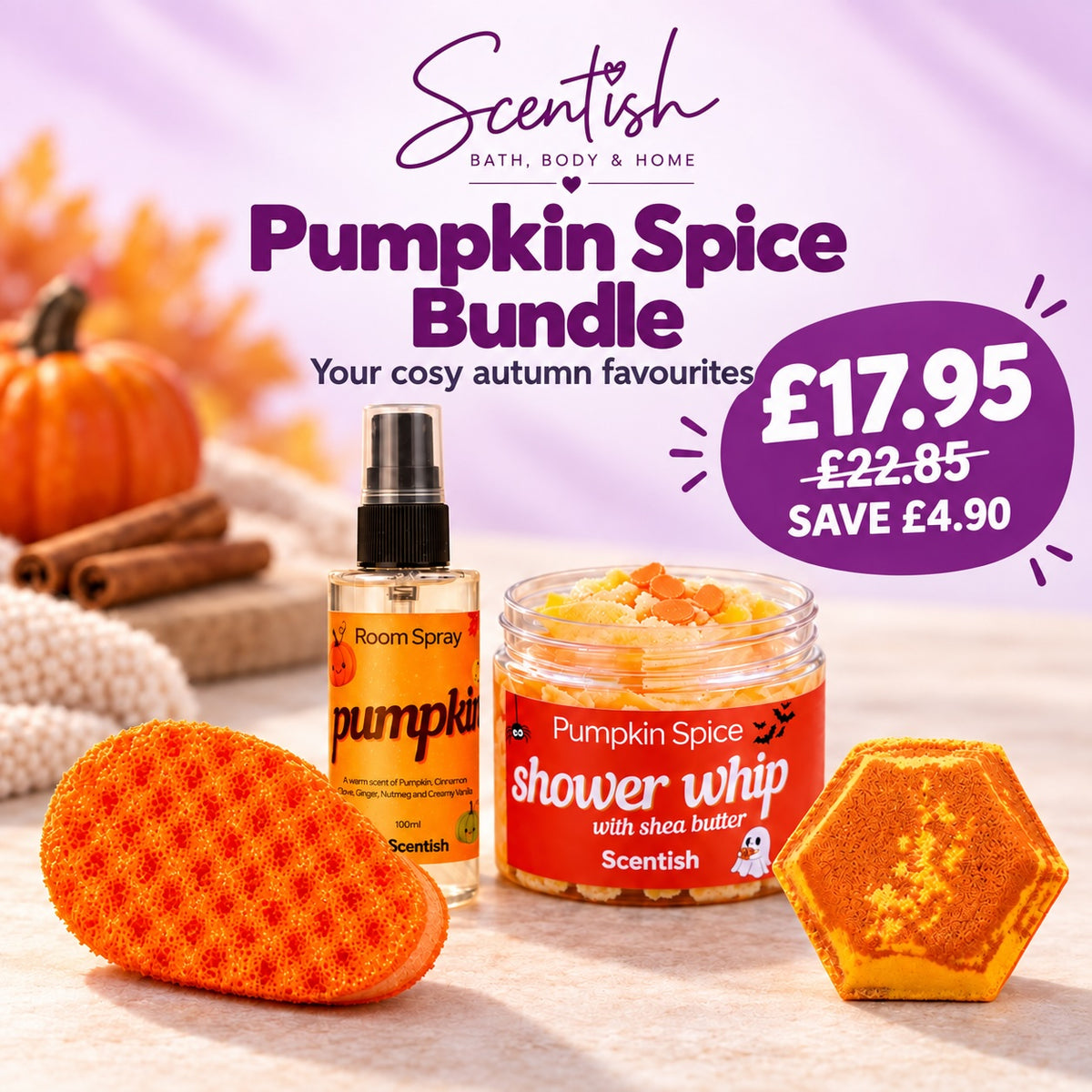 Pumpkin Spice Bath, Shower & Home Fragrance Bundle